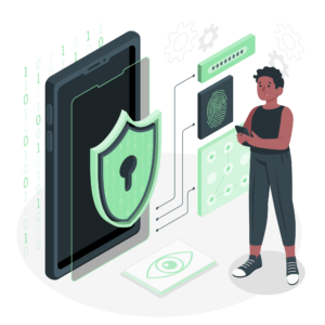 Ilustração de criptografia avançada com cadeado digital simbolizando proteção de dados sensíveis em sistemas de Gerenciamento Eletrônico de Documentos (GED).