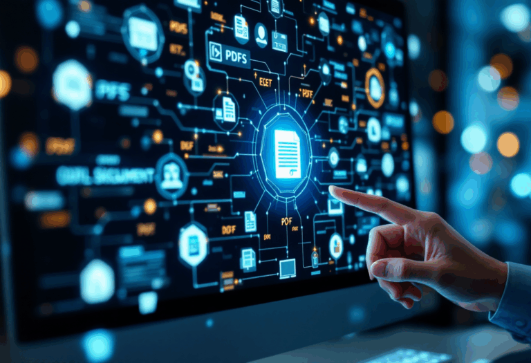 Tela de sistema Alfresco exibindo painel de gerenciamento eletrônico de documentos com pastas organizadas e opções de pesquisa avançada.